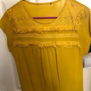 Yellow Anthropologie mixed media